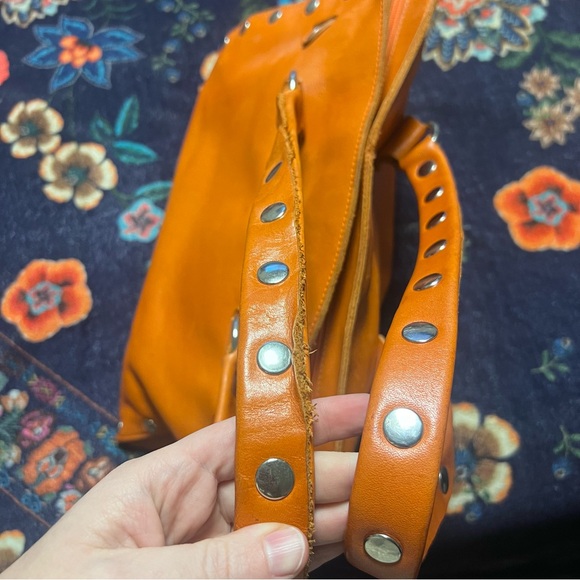 Hammitt Vibrant Orange large Leather Tote with Studs - Picture 4 of 11